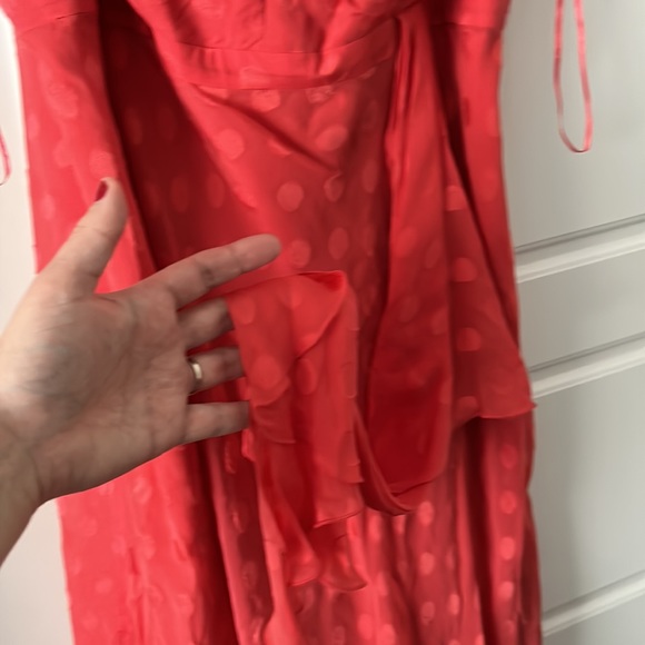 Jaques Vert Pink Silk Sweetheart Neck Empire Waist Tea Length Dress Size 16 NWT - Picture 7 of 12